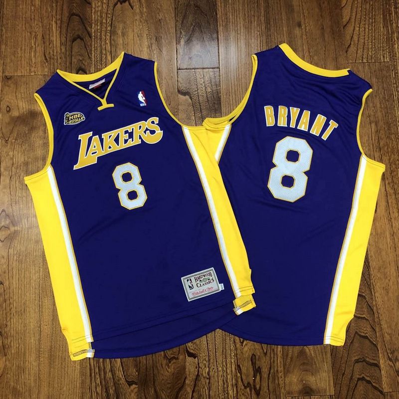 Custom Men Los Angeles Lakers #8 Bryant Purple season 00-01 Championship mark Au embroidered NBA Jerseys->more jerseys->MLB Jersey